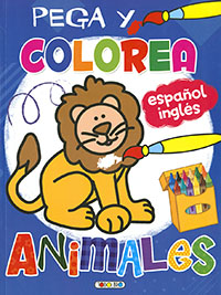 Pega y colorea animales