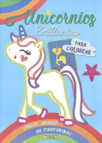 Unicornios brillantes para colorear