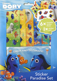 Set cuaderno y pegatinas. Buscando a Dory
